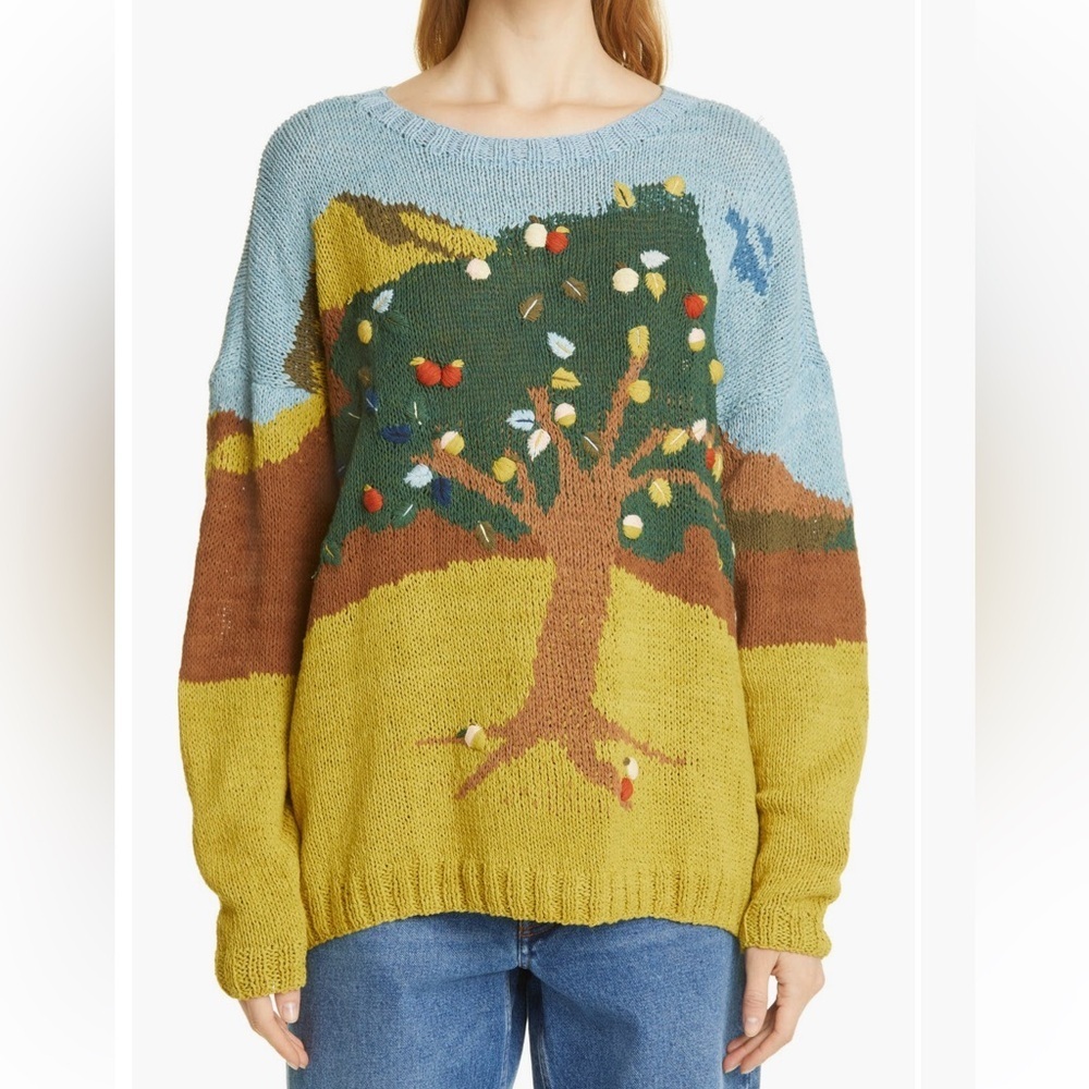 Story mfg. Bountiful Tree Organic Cotton Sweater - Size Medium